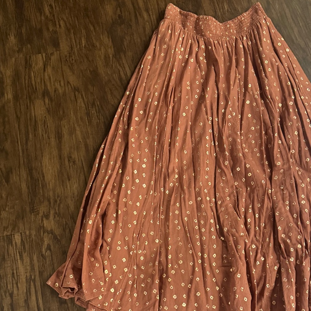 Anthropologie Terracotta Full Skirt - Picture 10 of 11